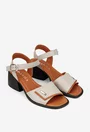 Sandale dama taupe din piele natural