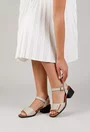 Sandale dama taupe din piele natural