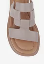 Sandale dama taupe din piele naturala