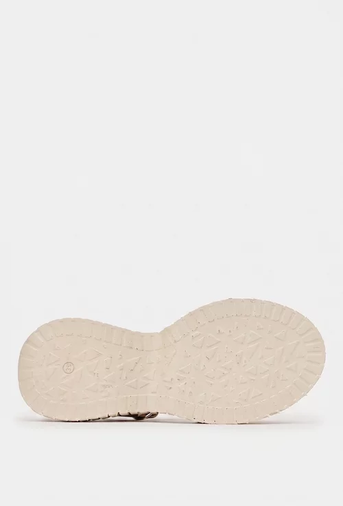 Sandale dama taupe din piele naturala