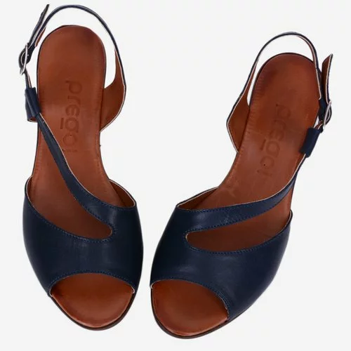 Sandale navy din piele naturala Iyanna
