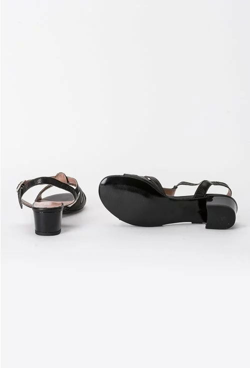 Sandale negre din piele naturala Saskia