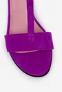 Sandale fuchsia din piele intoarsa cu bareta in T