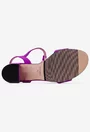 Sandale fuchsia din piele intoarsa cu bareta in T