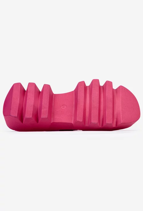 Sandale fuchsia din piele naturala