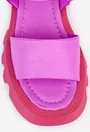Sandale fuchsia din piele naturala