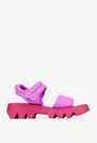 Sandale fuchsia din piele naturala