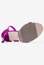 Sandale fuchsia din piele naturala cu toc subtire