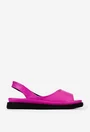 Sandale fuchsia realizate din piele naturala