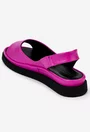 Sandale fuchsia realizate din piele naturala