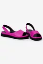 Sandale fuchsia realizate din piele naturala