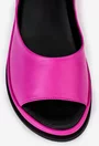 Sandale fuchsia realizate din piele naturala