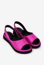 Sandale fuchsia realizate din piele naturala