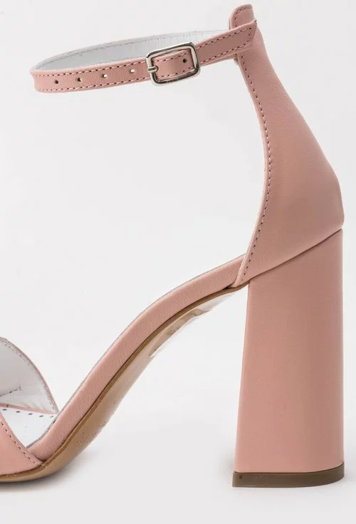Sandale roz pal din piele naturala Reina