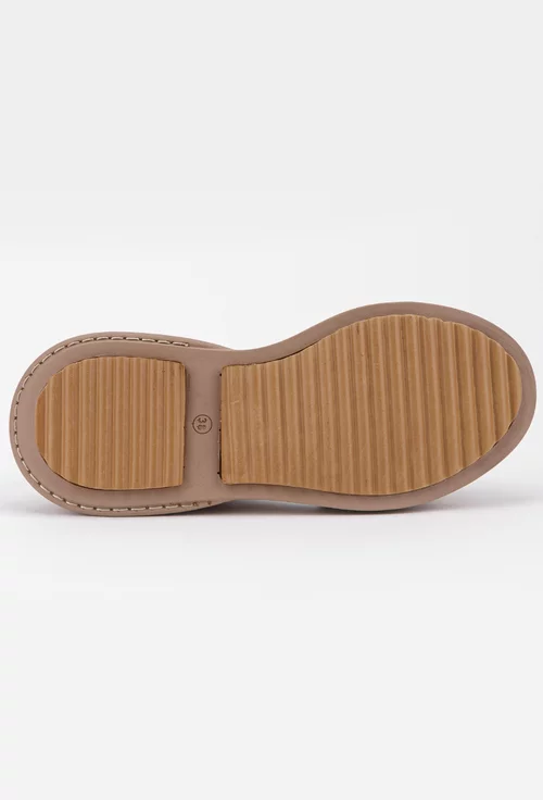 Sandale in nuanta grej din piele naturala