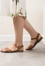 Sandale maro din piele naturala Lorette