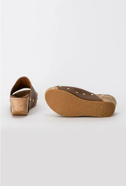Sandale maro din piele naturala Roxette