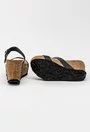 Sandale negre cu platforma din piele naturala Irin