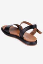 Sandale negre din piele naturala