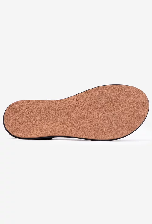 Sandale negre din piele naturala