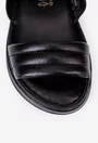 Sandale negre din piele naturala