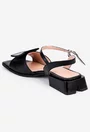 Sandale negre din piele naturala cu ornament