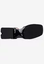 Sandale negre din piele naturala cu ornament