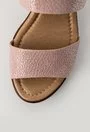 Sandale roz cu inseratii sclipitoare din piele naturala Lopez
