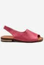 Sandale roz din piele naturala