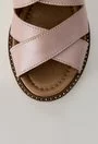 Sandale roz pal cu platforma din piele naturala Liana