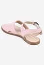 Sandale roz pudra din piele naturala