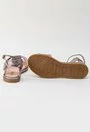 Sandale roze-argintii din piele naturala Vanida
