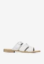 Sandale stil papuc dama din piele alba