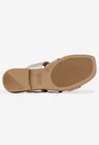 Sandale stil papuc dama din piele argintie