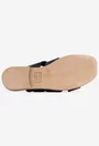 Sandale stil papuc dama din piele bleumarin