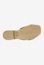 Sandale stil papuc dama din piele intoarsa taupe