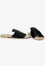 Sandale stil papuc dama negre din piele naturala