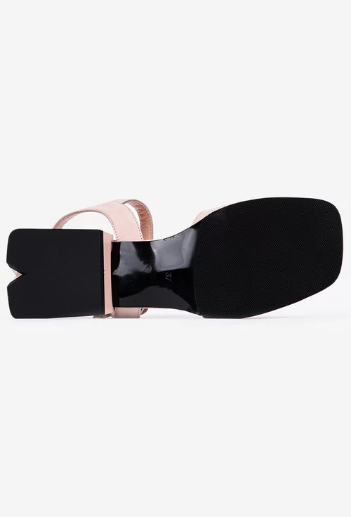 Sandale taupe confectionate din piele naturala