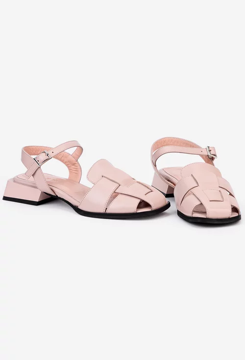 Sandale taupe confectionate din piele naturala