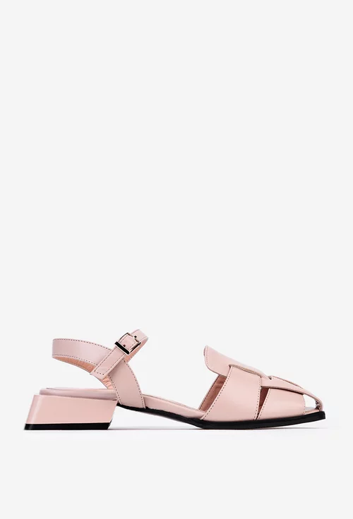 Sandale taupe confectionate din piele naturala