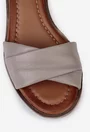 Sandale taupe din piele naturala