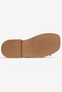 Sandale tip papuc dama din piele aurie