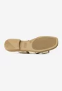 Sandale tip papuc dama din piele aurie