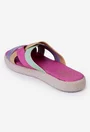 Sandale tip papuc dama din piele multicolora