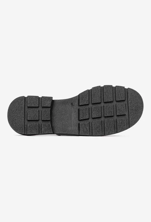 Sandale tip papuc dama din piele naturala alba cu floare