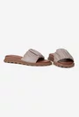 Sandale tip papuc dama din piele naturala taupe