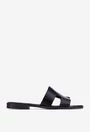 Sandale tip papuc dama din piele neagra