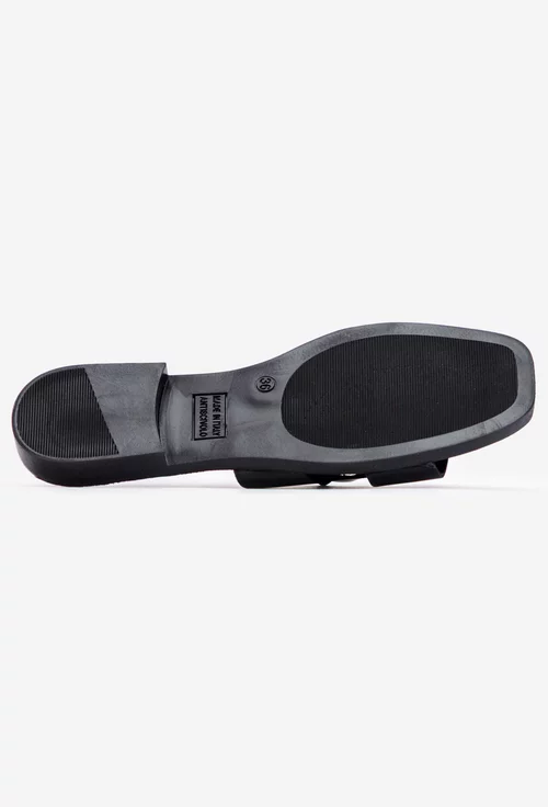 Sandale tip papuc dama din piele neagra