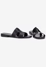 Sandale tip papuc dama din piele neagra