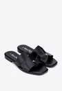 Sandale tip papuc dama din piele neagra
